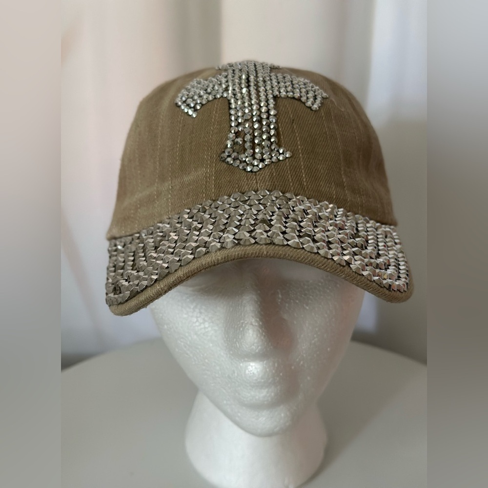 Something Special Brown Rhinestone Embellished Women's Baseball Hat (896)